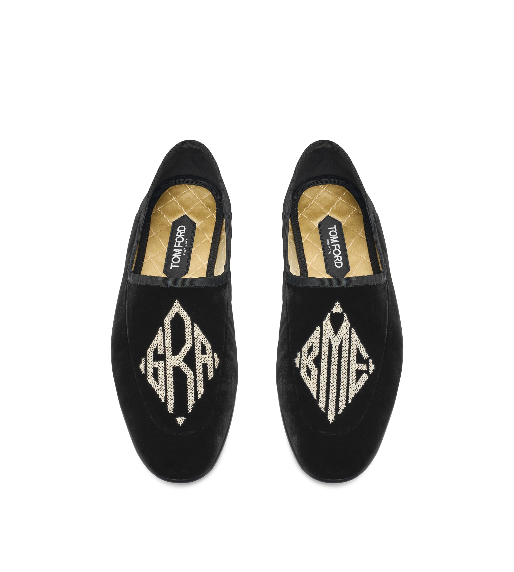 EMBROIDERED VELVET STEVEN SLIPPER