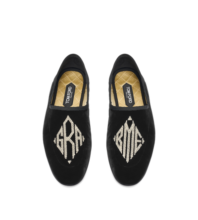 EMBROIDERED VELVET STEVEN SLIPPER image number 1