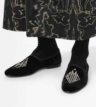 EMBROIDERED VELVET STEVEN SLIPPER image number 4