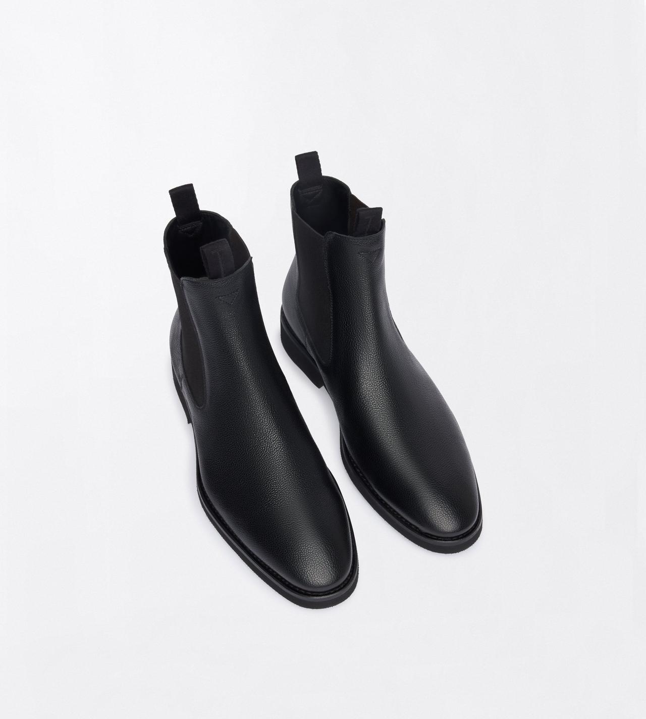 TOM FORD LEATHER BLACK BOTTE CHELSEA OWEN EN CUIR FLEUR
