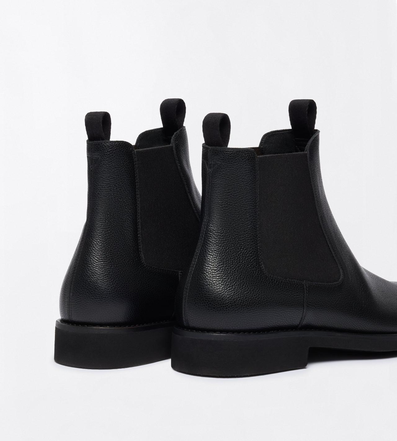 TOM FORD LEATHER BLACK BOTTE CHELSEA OWEN EN CUIR FLEUR