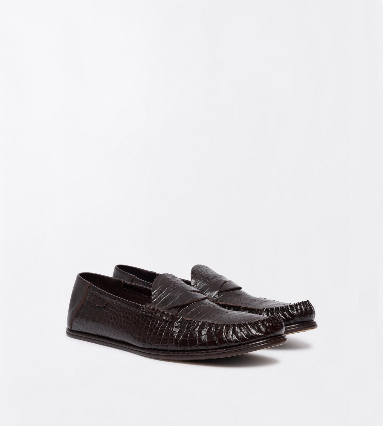 TOM FORD LEATHER ESPRESSO SOFT PRINTED ALLIGATOR SEBASTIAN LOAFER
