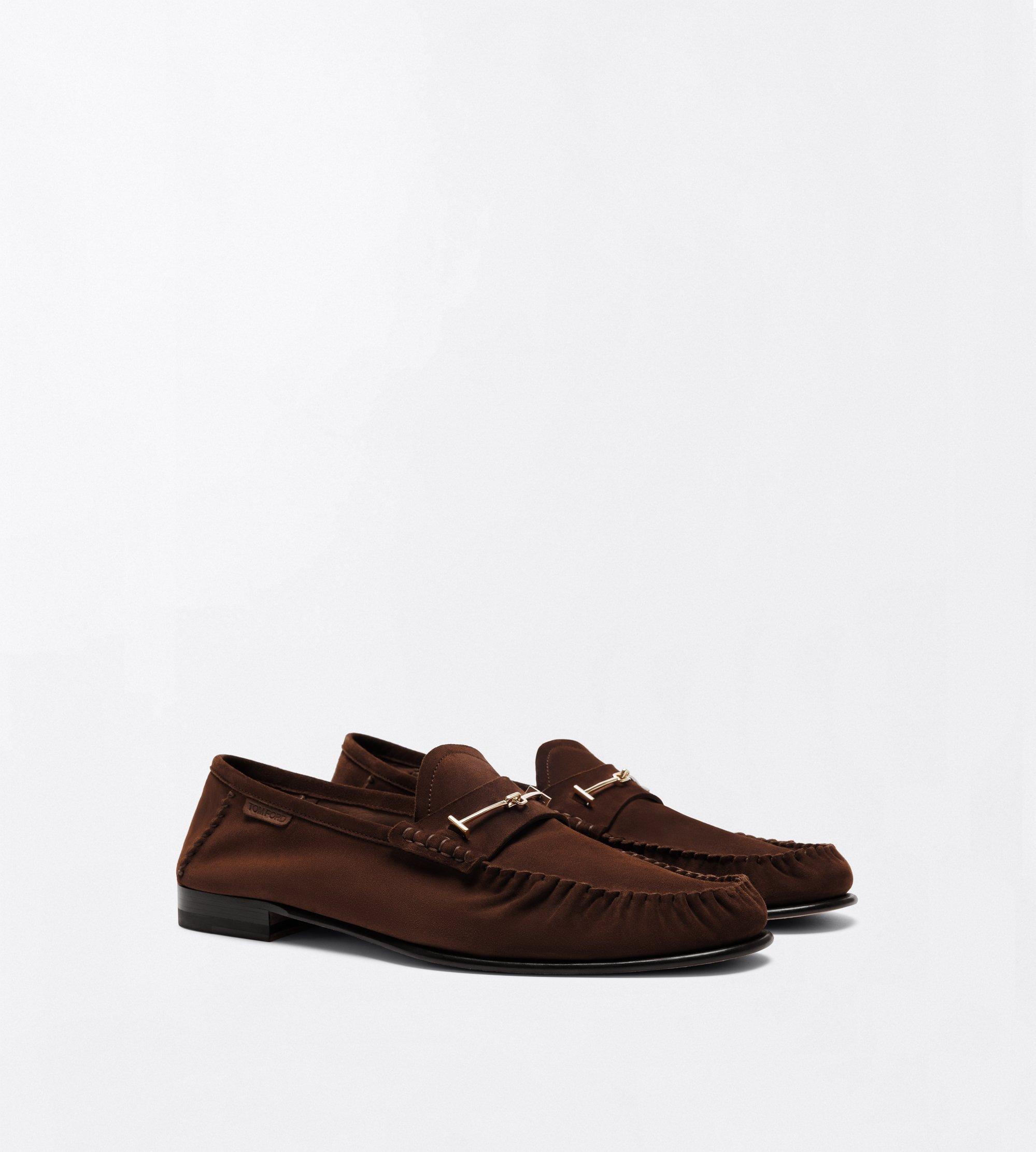 SUEDE DOUBLE T HARDWARE RIPLEY LOAFER