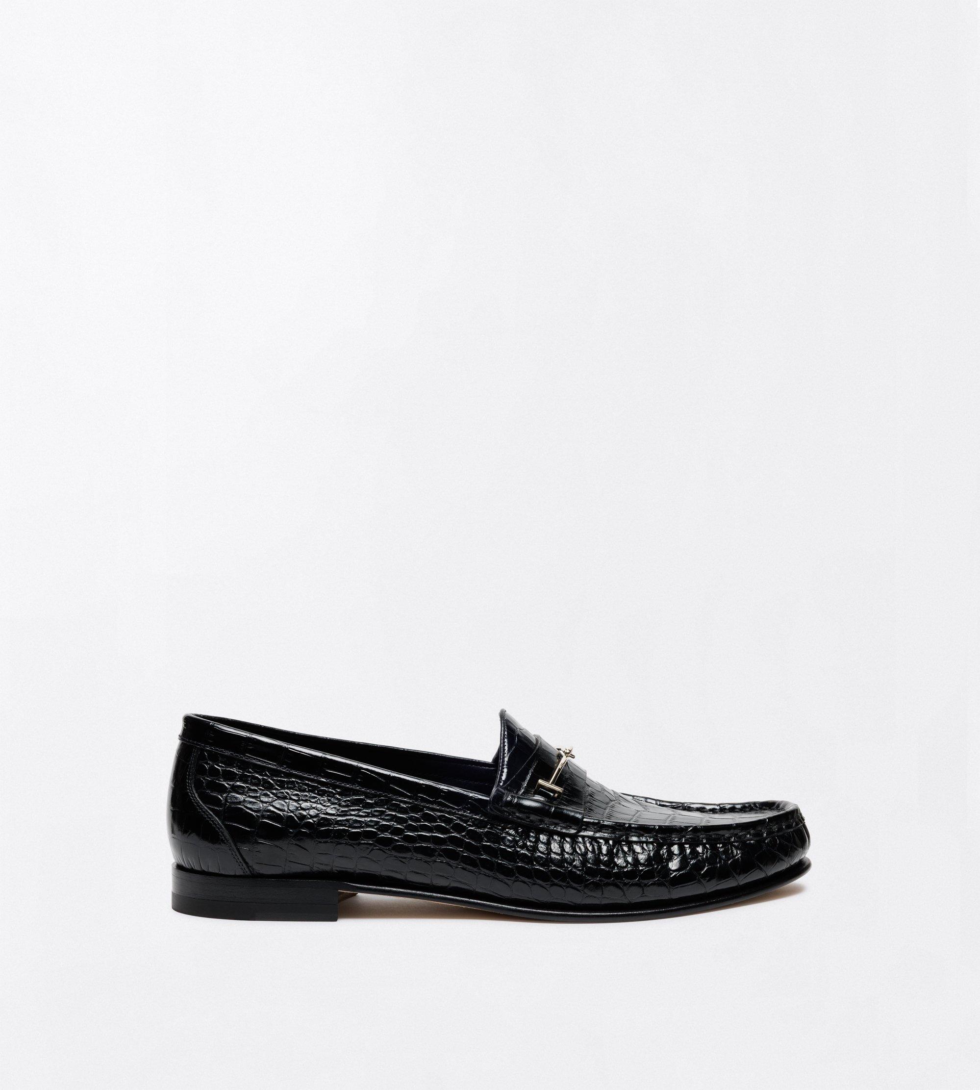 PRINTED CROC DOUBLE T HARDWARE OSCAR LOAFER
