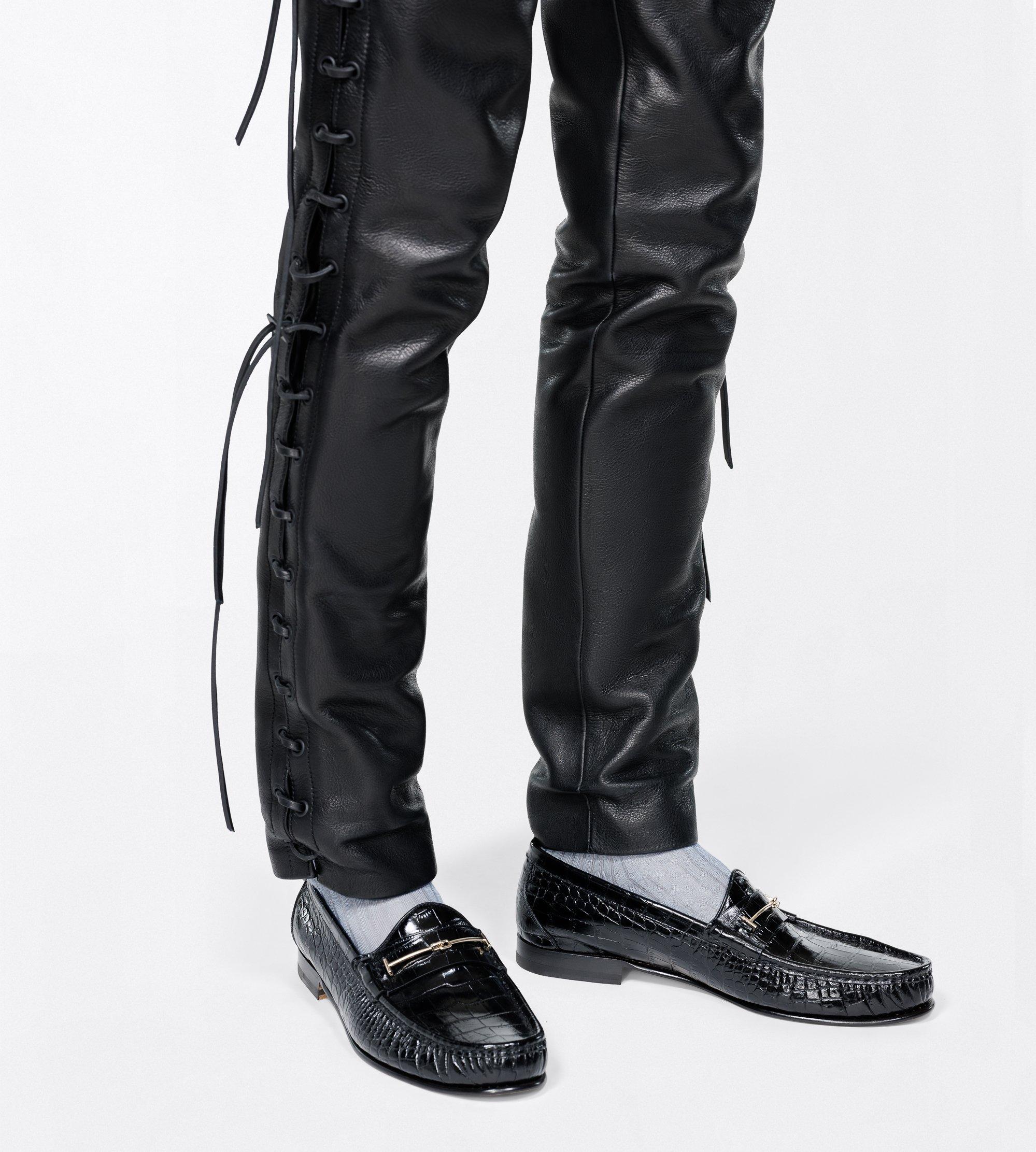 PRINTED CROC DOUBLE T HARDWARE OSCAR LOAFER