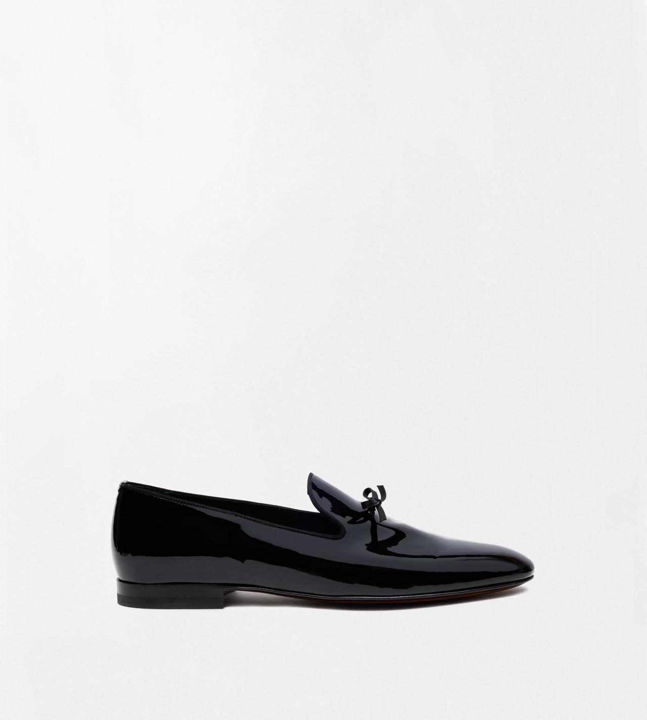 TOM FORD LEATHER BLACK PATENT SCOTT SLIPPER