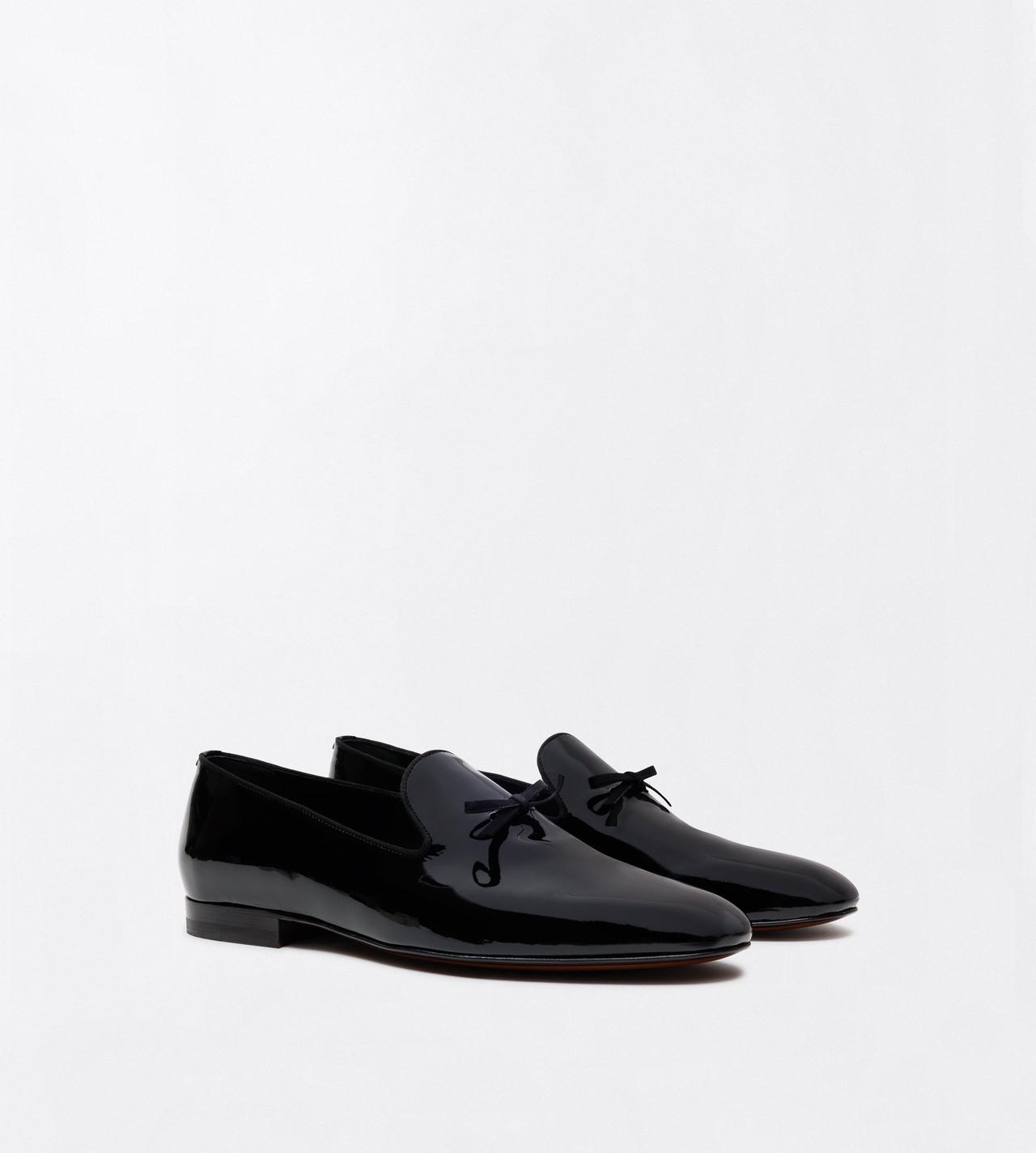 TOM FORD LEATHER BLACK PATENT SCOTT SLIPPER