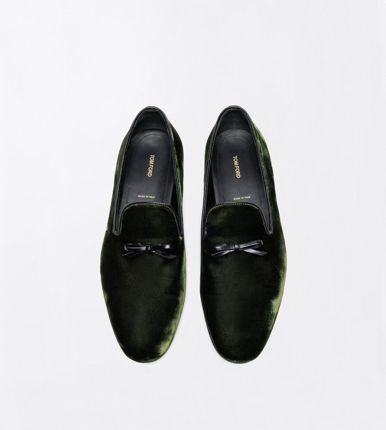 TOM FORD VELVET DEEP FOREST VELVET SCOTT SLIPPER