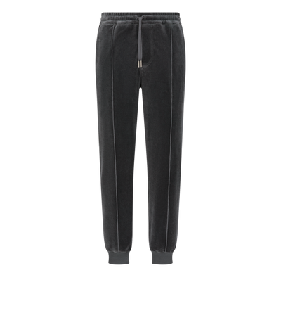 TOM FORD COTTON BLEND LIGHT CHARCOAL JOGGERS AUS WILDLEDER
