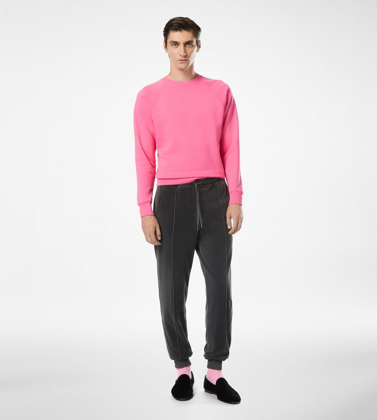 TOM FORD COTTON BLEND LIGHT CHARCOAL JOGGERS AUS WILDLEDER