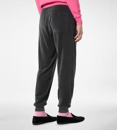 TOM FORD COTTON BLEND LIGHT CHARCOAL JOGGERS AUS WILDLEDER