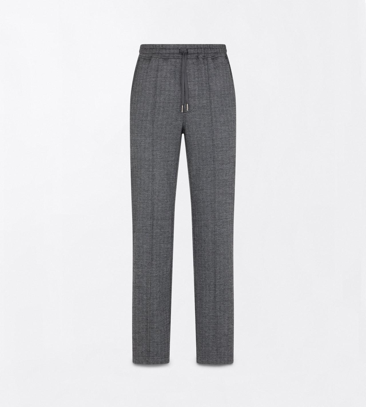 TOM FORD COTTON BLEND GREY BLACK HERRINGBONE LOUNGE PANTS
