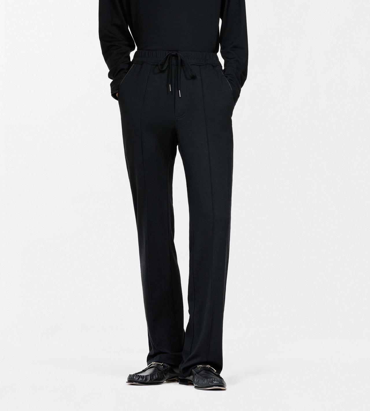 TOM FORD WOOL BLEND BLACK WOOL SILK CASHMERE BLEND LOUNGE PANTS