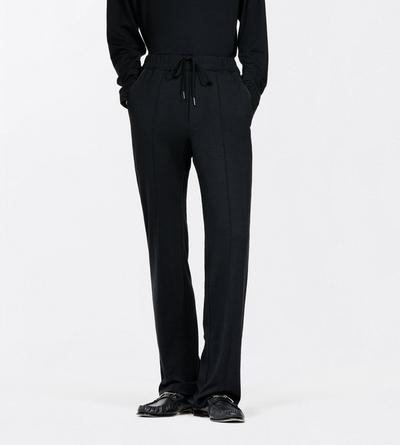 TOM FORD WOOL BLEND BLACK WOOL SILK CASHMERE BLEND LOUNGE PANTS