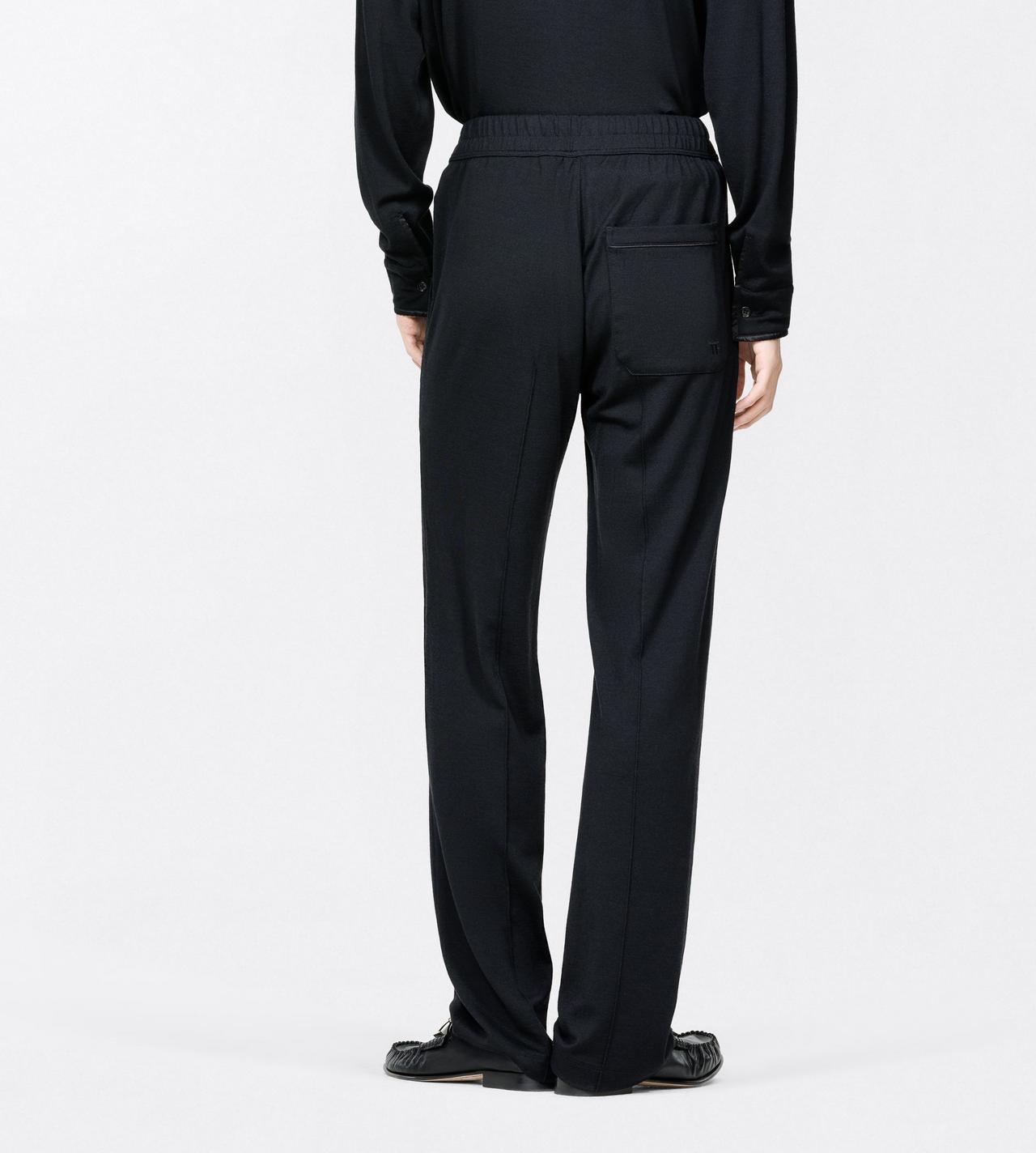 TOM FORD WOOL BLEND BLACK WOOL SILK CASHMERE BLEND LOUNGE PANTS