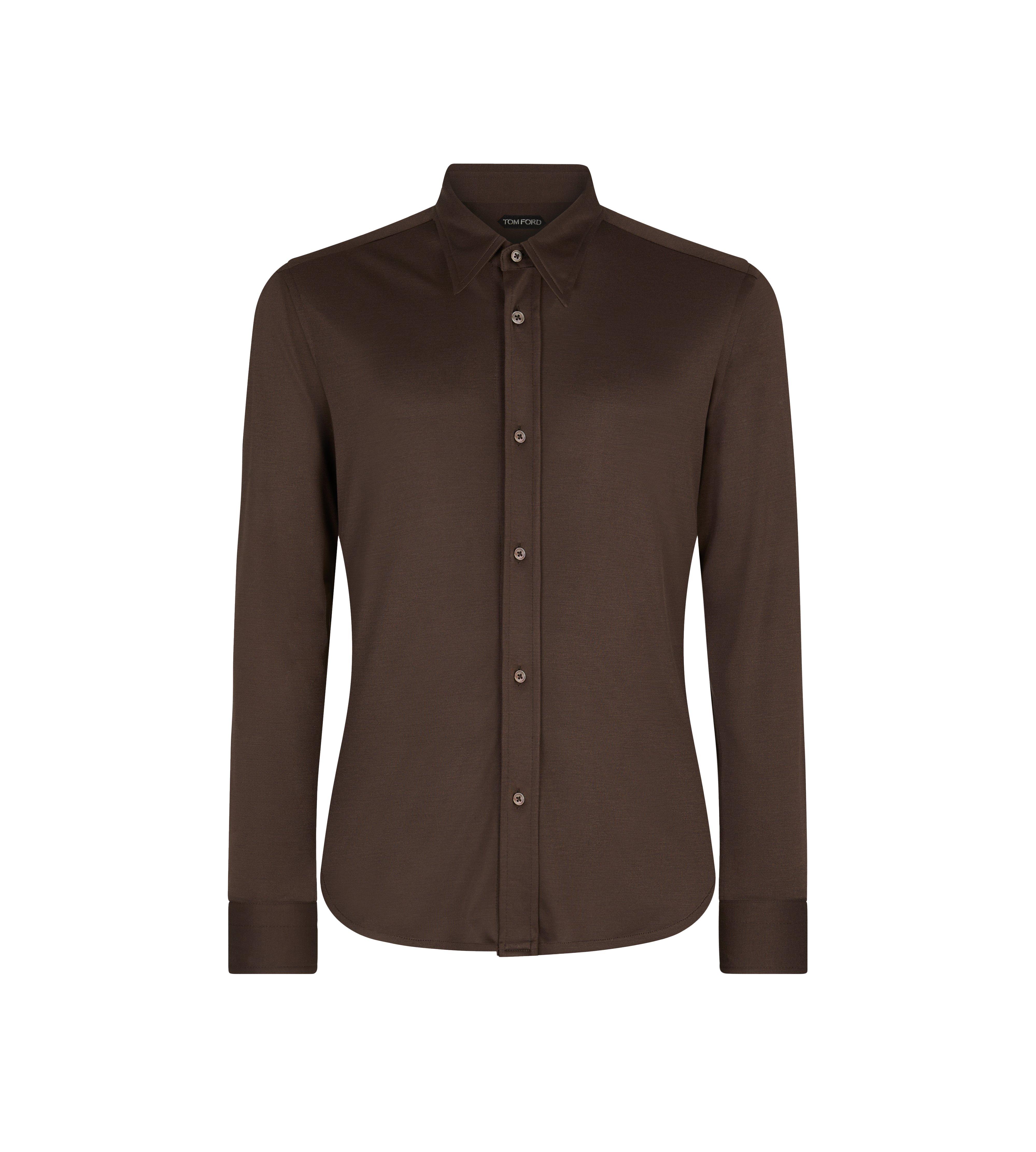 PURE SILK SHINE JERSEY SHIRT