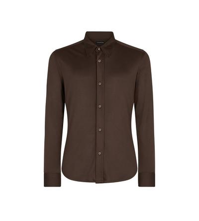 PURE SILK SHINE JERSEY SHIRT image number 0