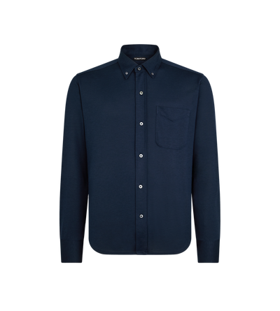 SILK COTTON BLEND BUTTON DOWN