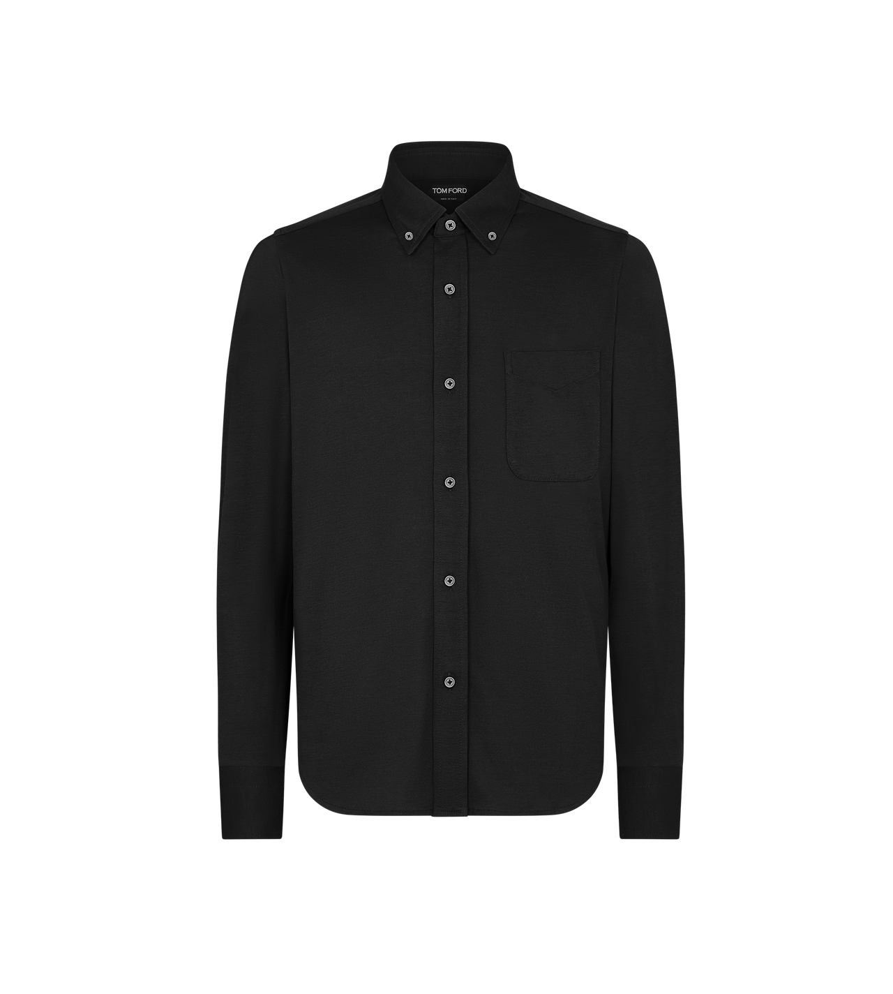 SILK COTTON BLEND BUTTON DOWN SHIRT image number 0