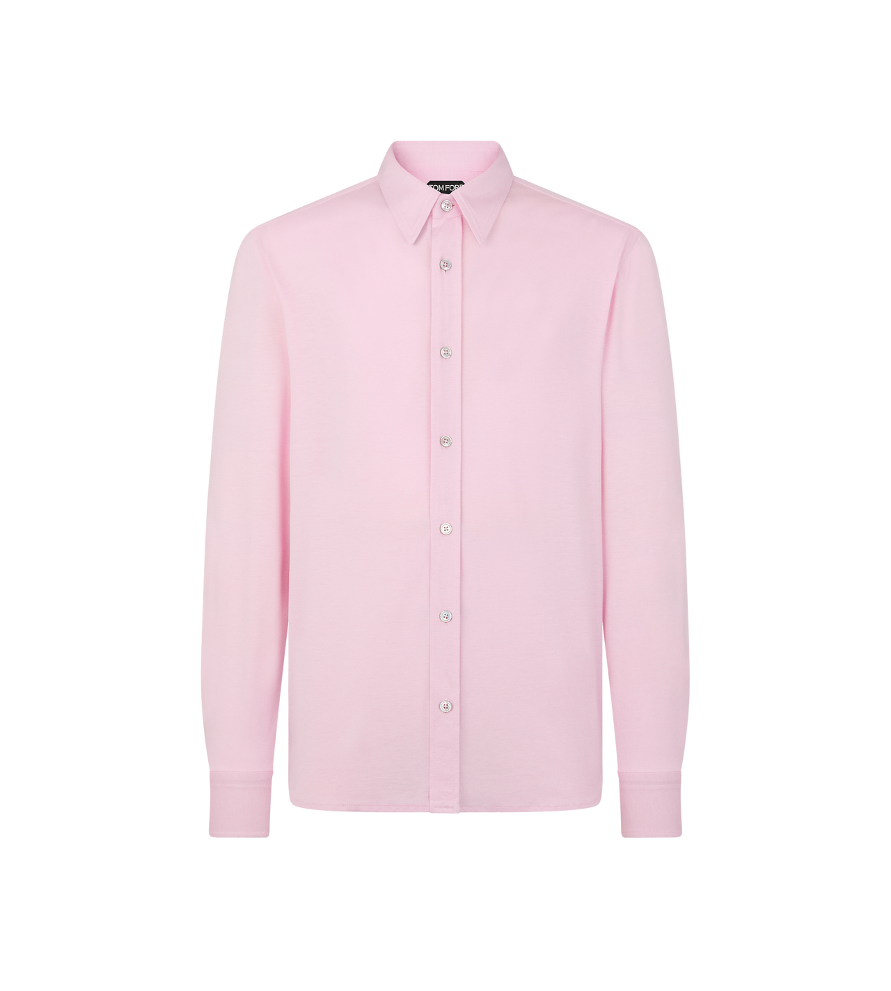 TOM FORD SILK COTTON BLEND LIGHT ROSE SILK COTTON BLEND SHIRT