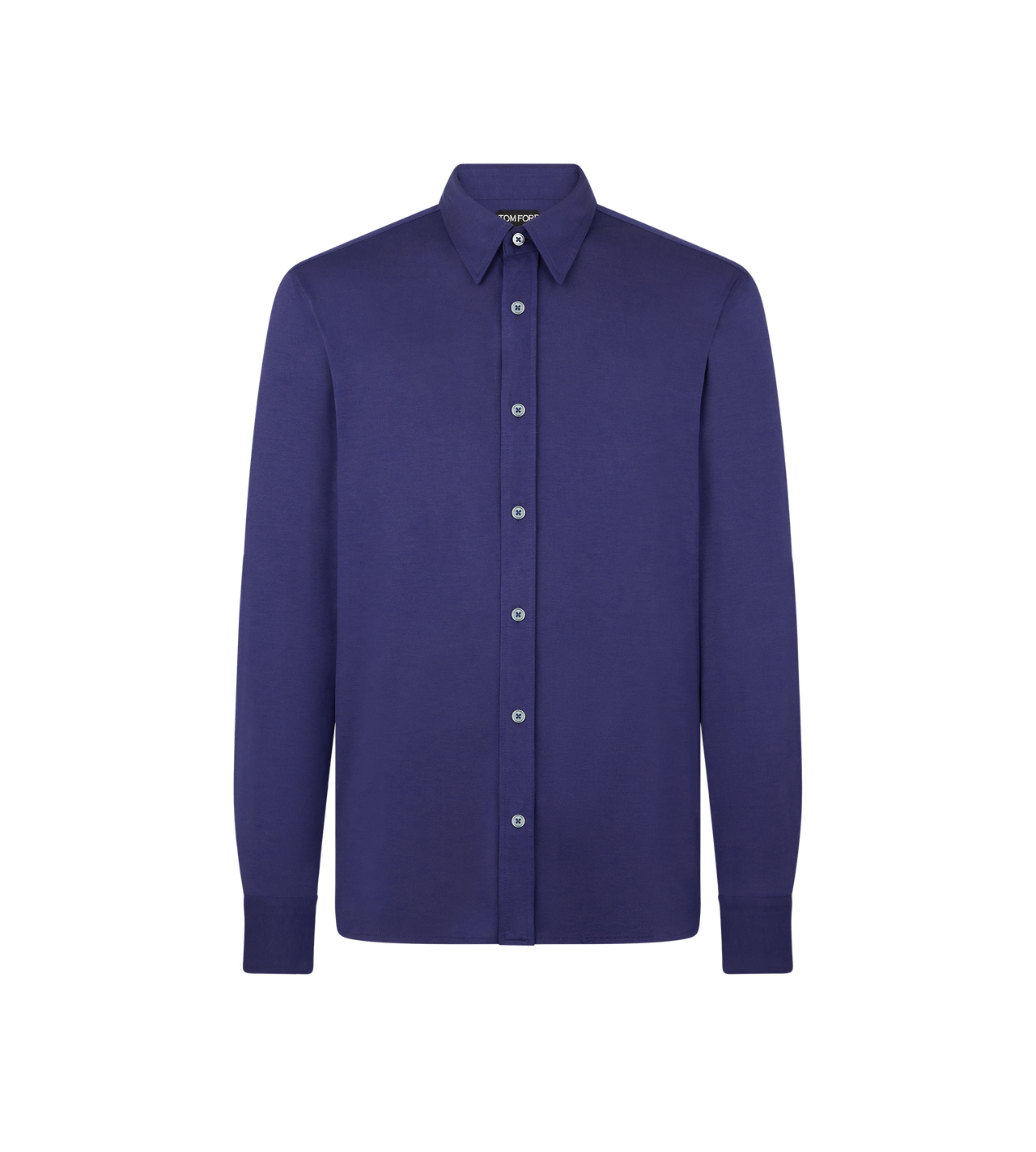 TOM FORD SILK COTTON BLEND OCEAN CAVERN SILK COTTON BLEND SHIRT