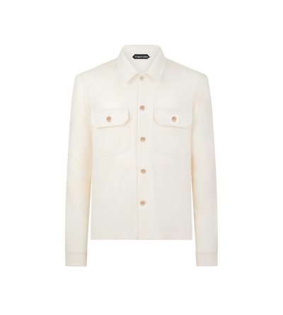 CASHMERE CHEST POCKET OUTERSHIRT image number 0