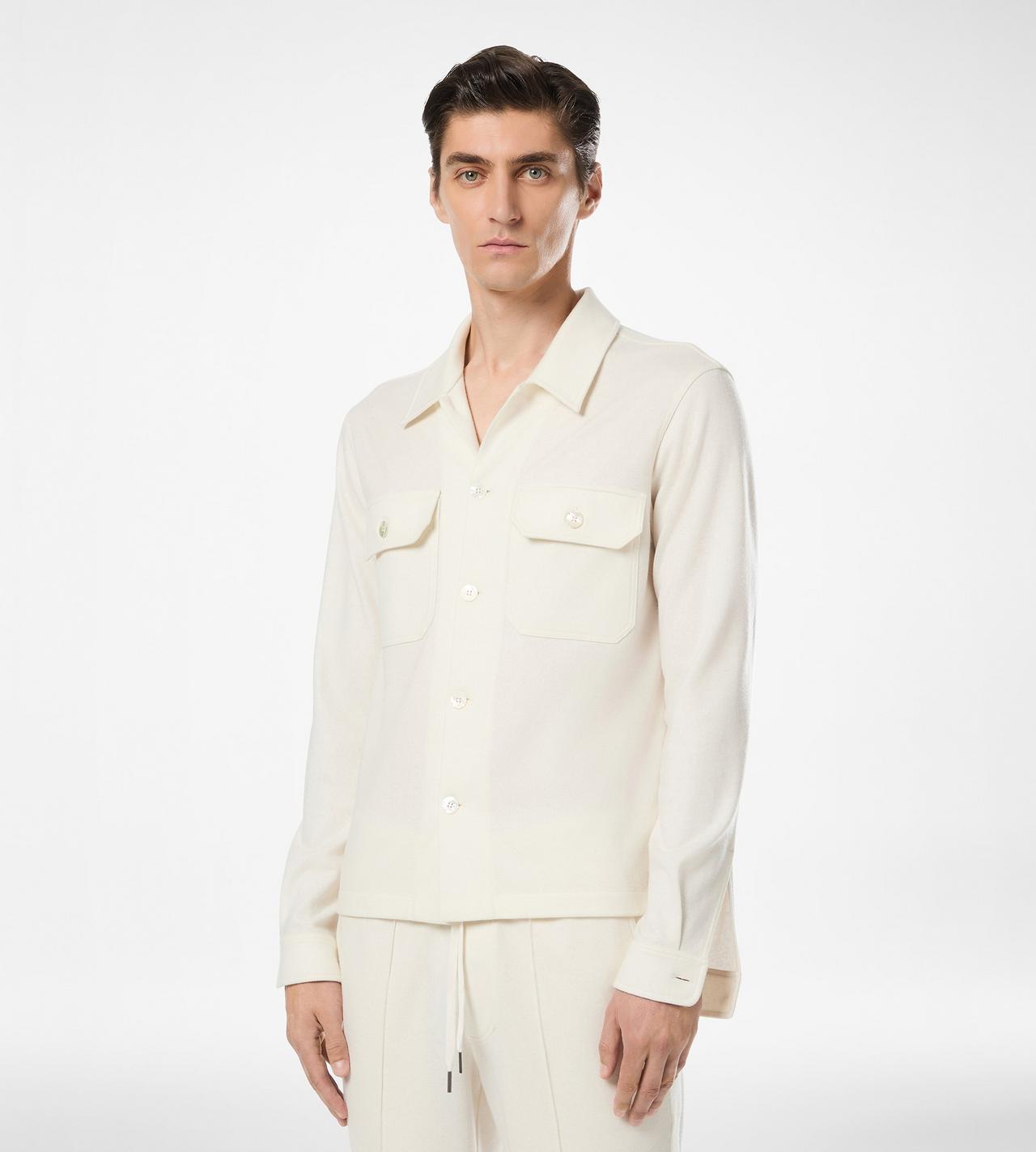 CASHMERE CHEST POCKET OUTERSHIRT image number 2