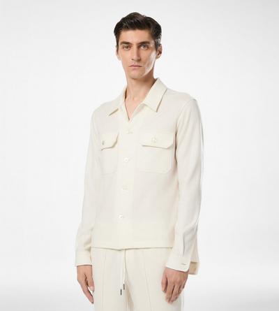 CASHMERE CHEST POCKET OUTERSHIRT image number 2