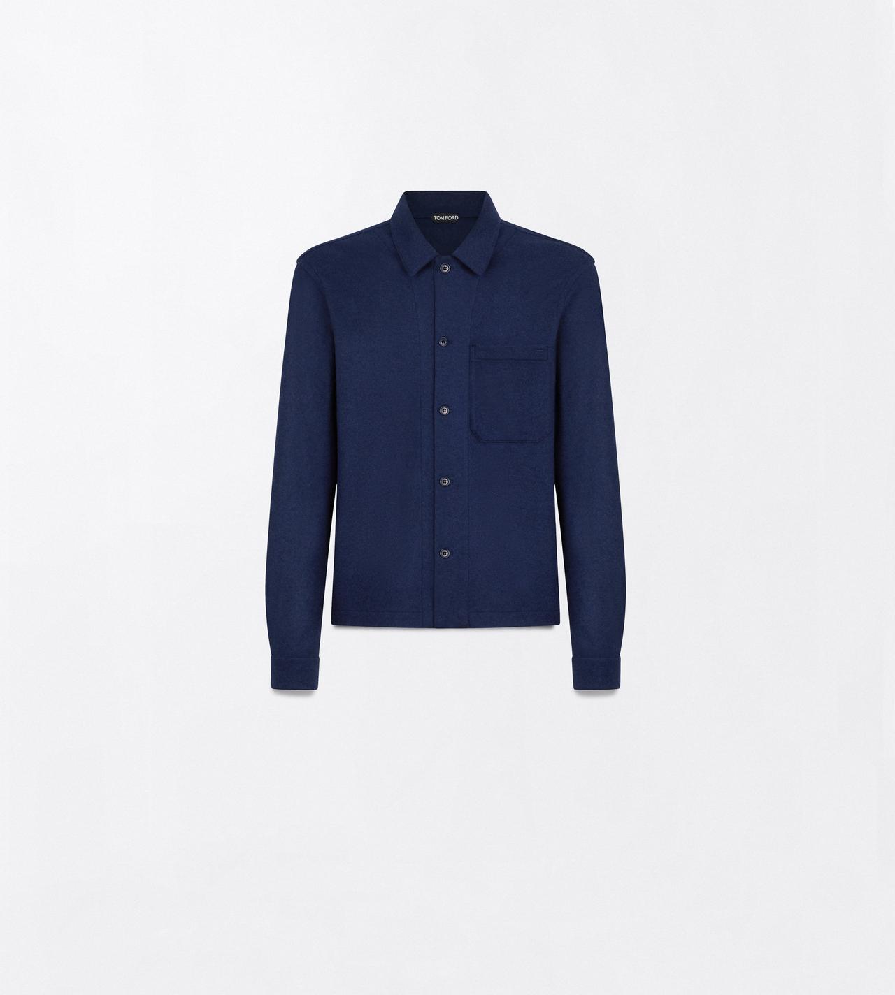 TOM FORD CASHMERE NAVY CASHMERE OUTERSHIRT