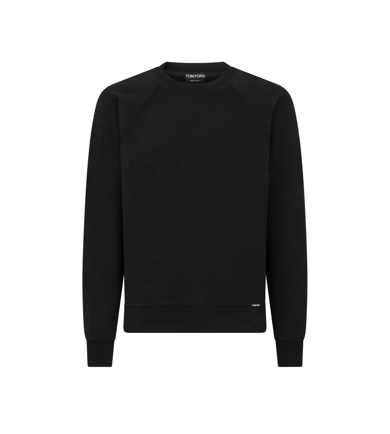 TOM FORD COTTON BLACK COTTON CREW NECK SWEATSHIRT