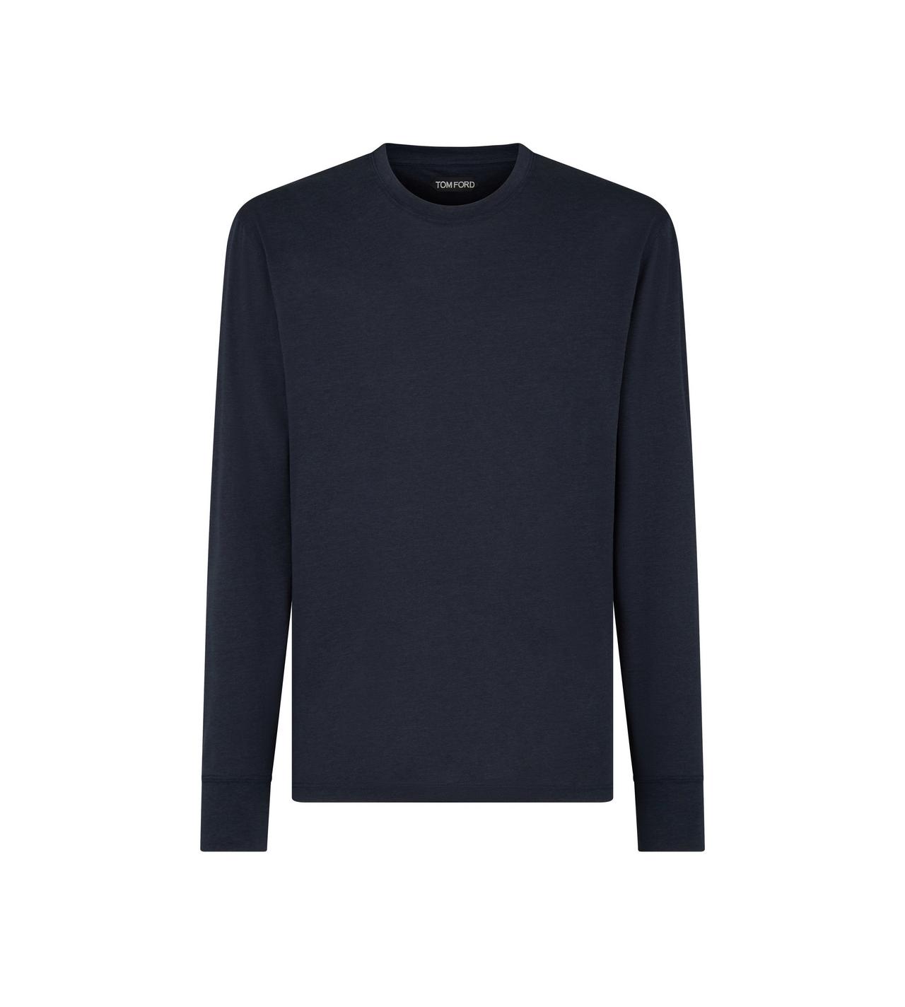 LYOCELL COTTON LONG SLEEVE T-SHIRT image number 0