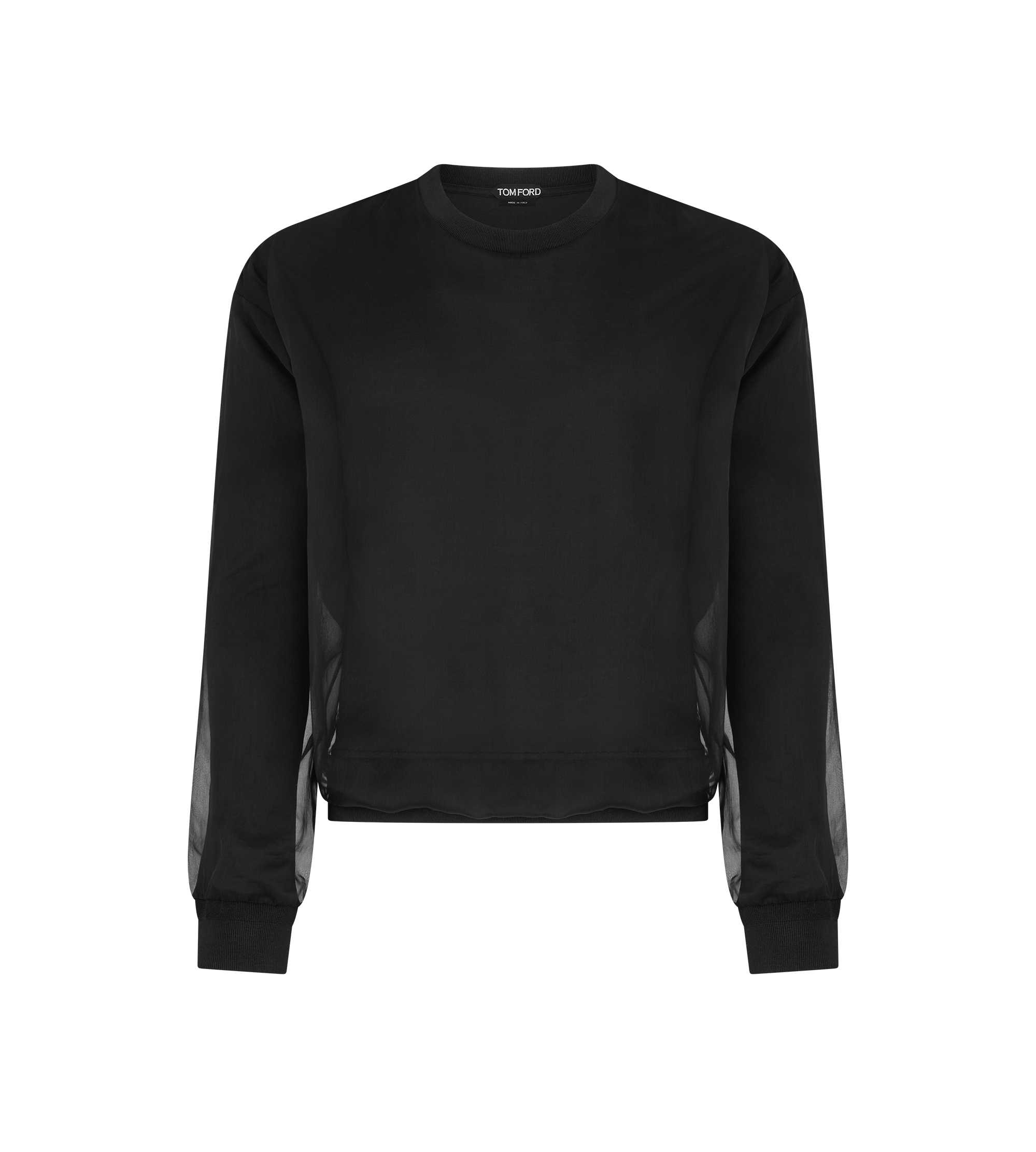 MAGLIA GIROCOLLO IN JERSEY E CHIFFON