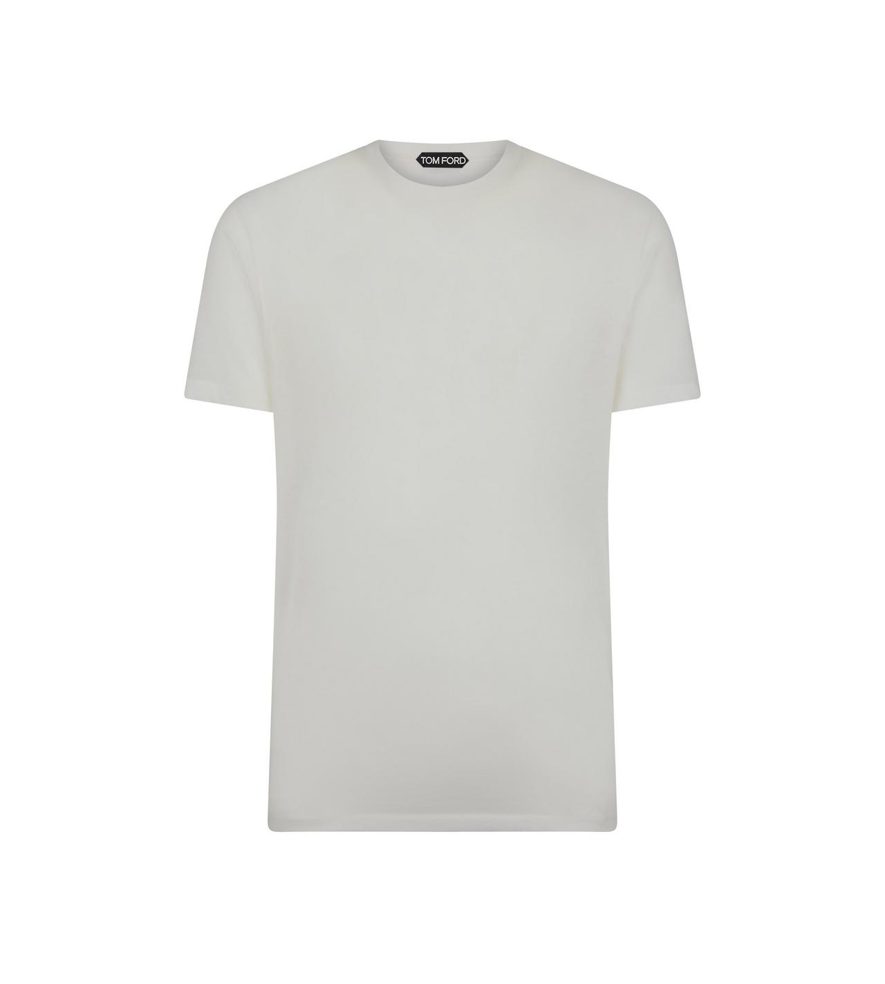 COTTON BLEND MELANGE CREW NECK T-SHIRT image number 0