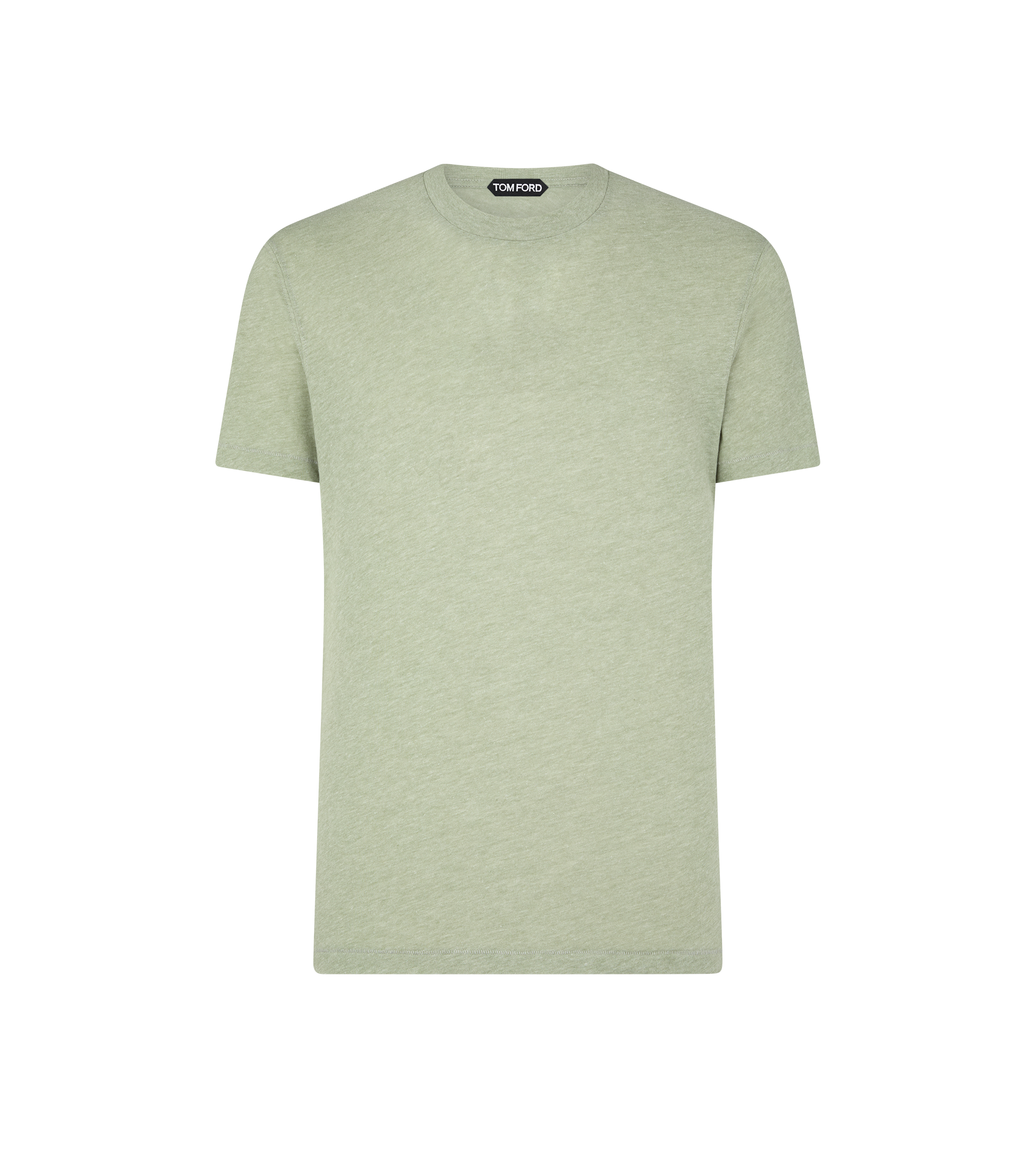 COTTON BLEND MELANGE CREW NECK T-SHIRT