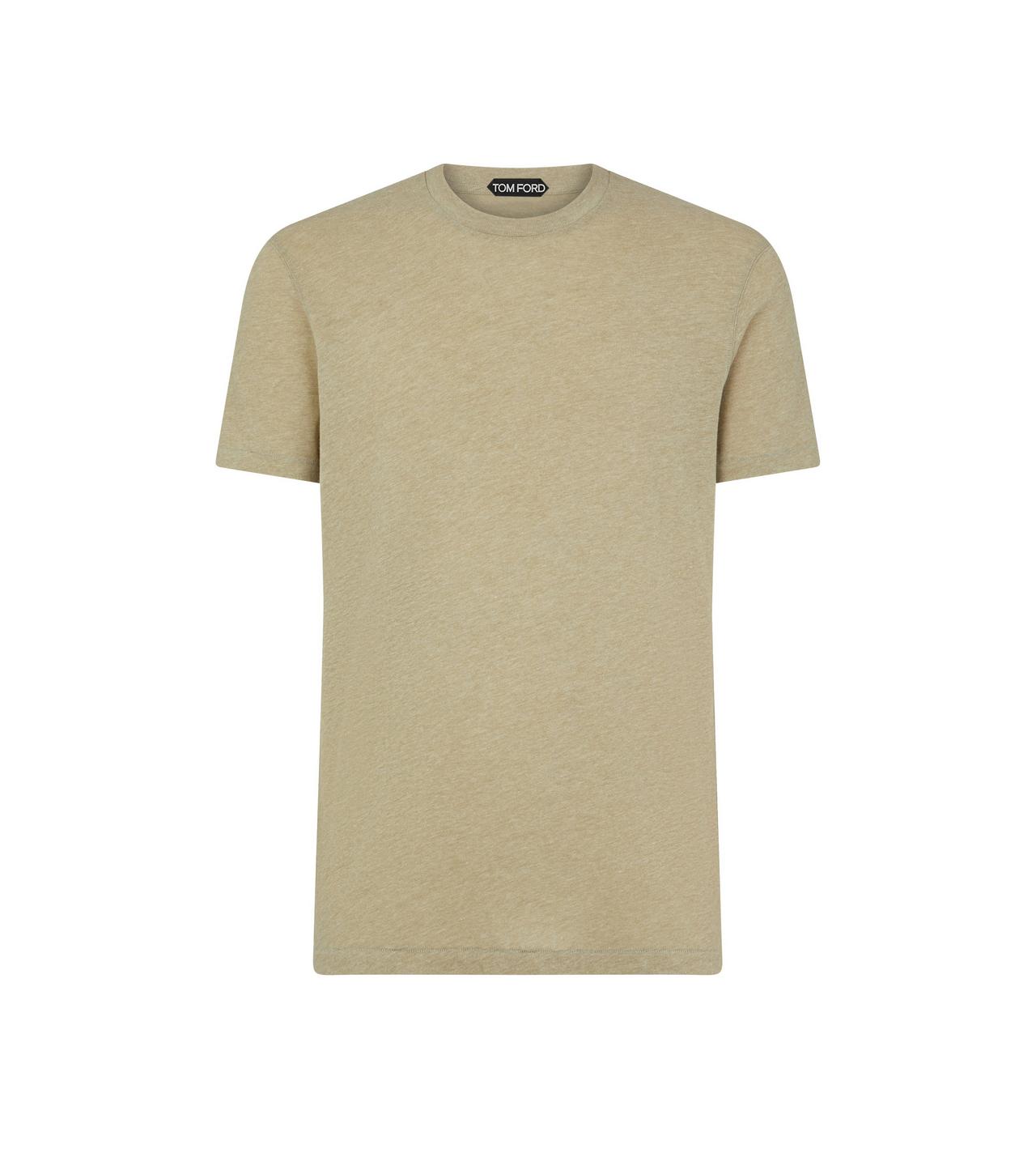 COTTON BLEND MELANGE CREW NECK T-SHIRT image number 0