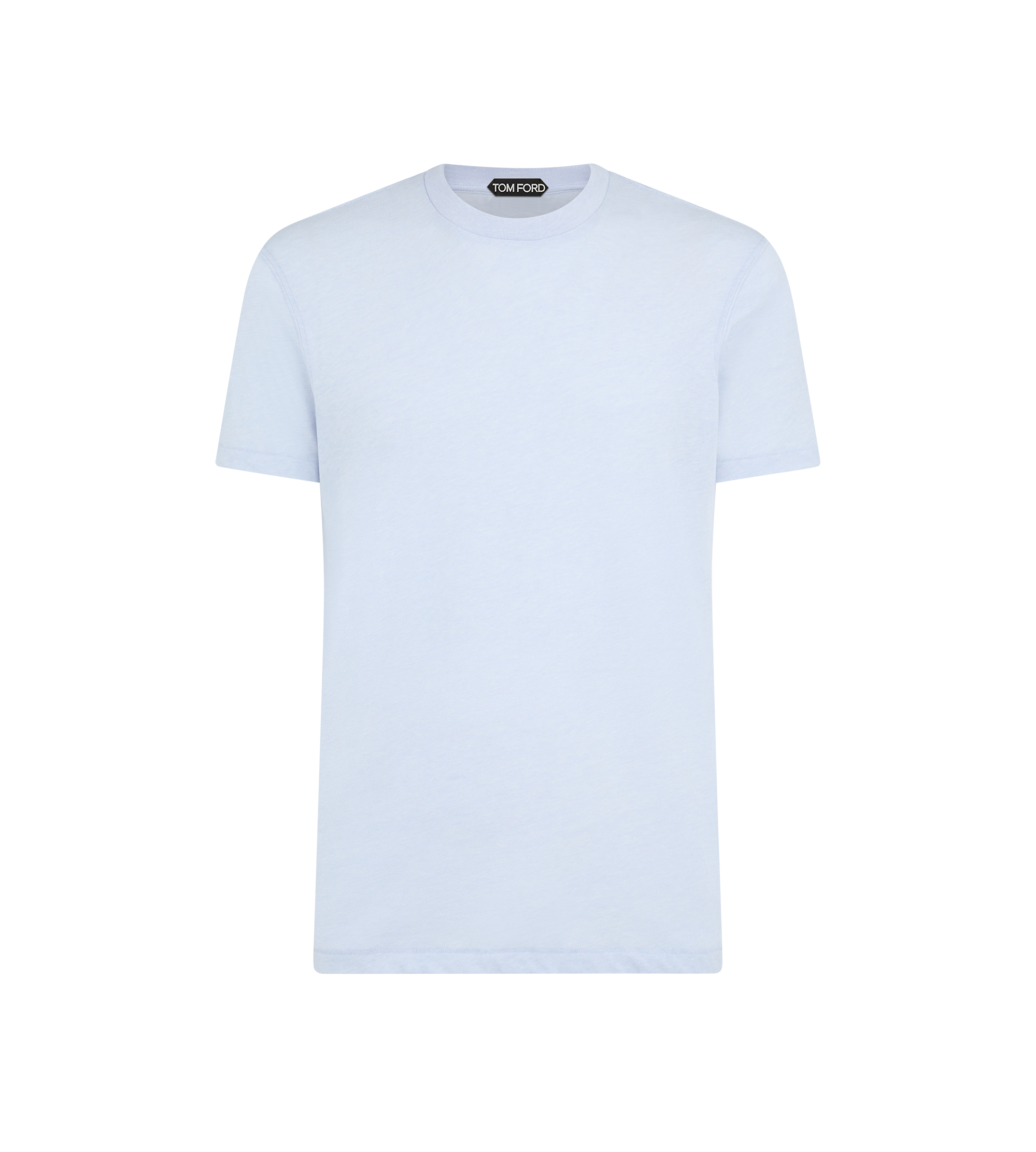 COTTON BLEND MELANGE CREW NECK T-SHIRT