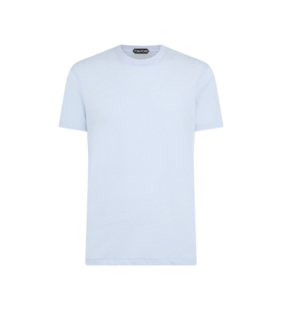 COTTON BLEND MELANGE CREW NECK T-SHIRT
