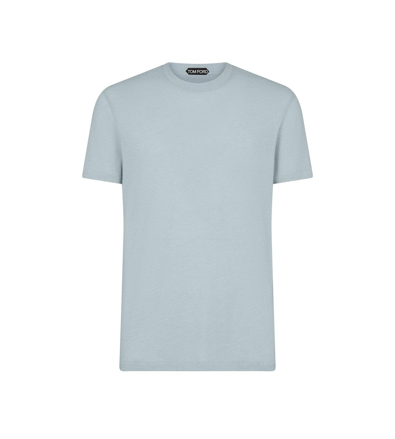 COTTON BLEND MELANGE CREW NECK T-SHIRT image number 0