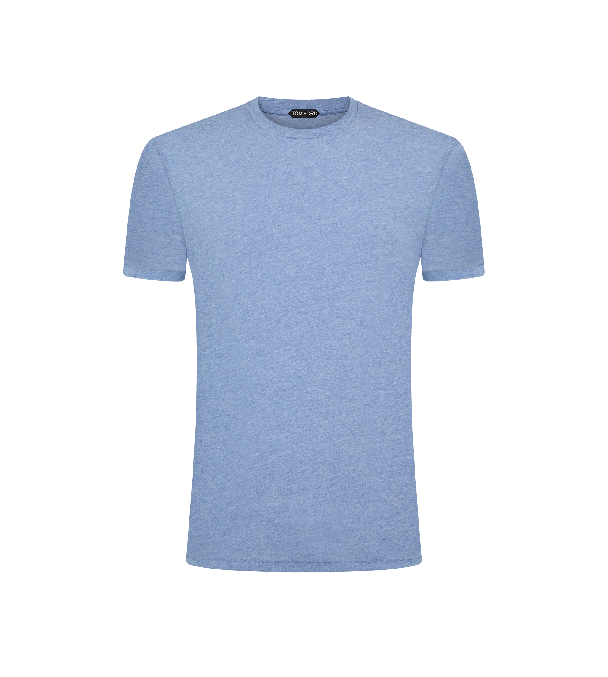 COTTON BLEND MELANGE CREW NECK T-SHIRT