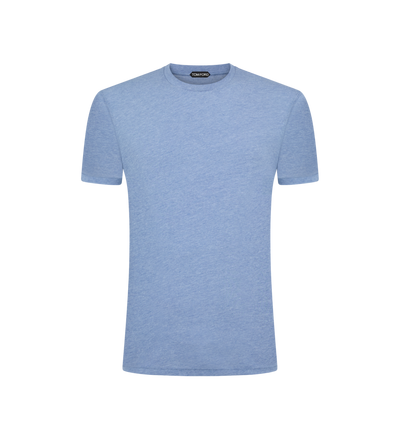 COTTON BLEND MELANGE CREW NECK T-SHIRT