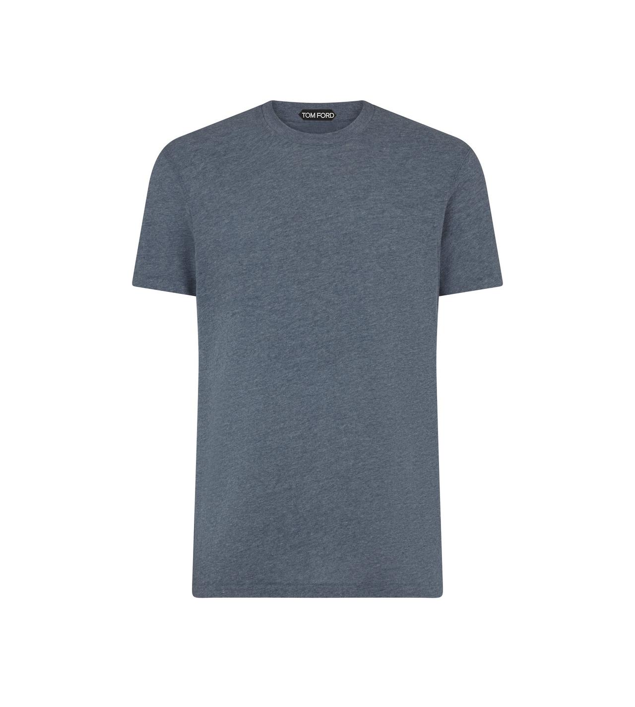 COTTON BLEND MELANGE CREW NECK T-SHIRT image number 0