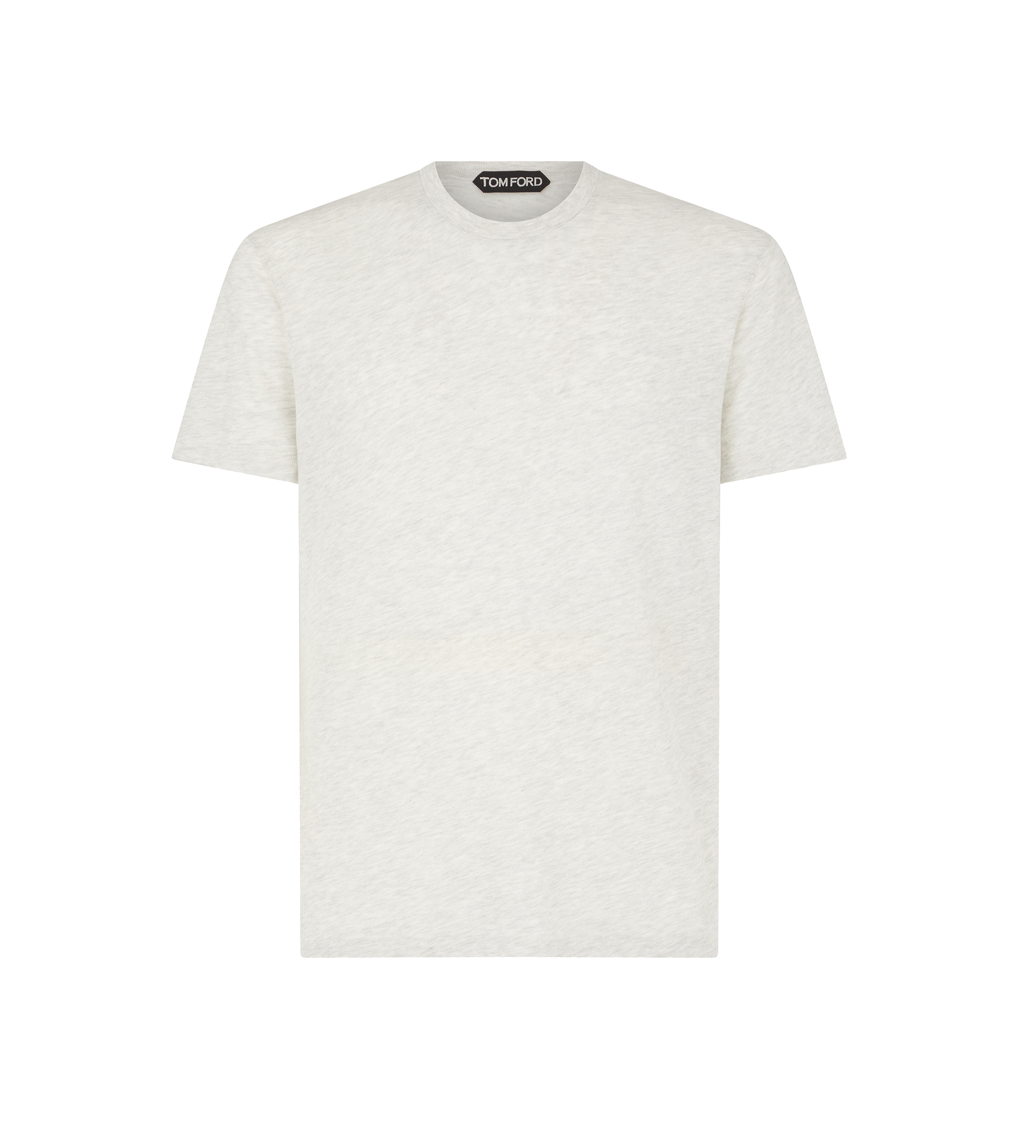 COTTON BLEND MELANGE CREW NECK T-SHIRT