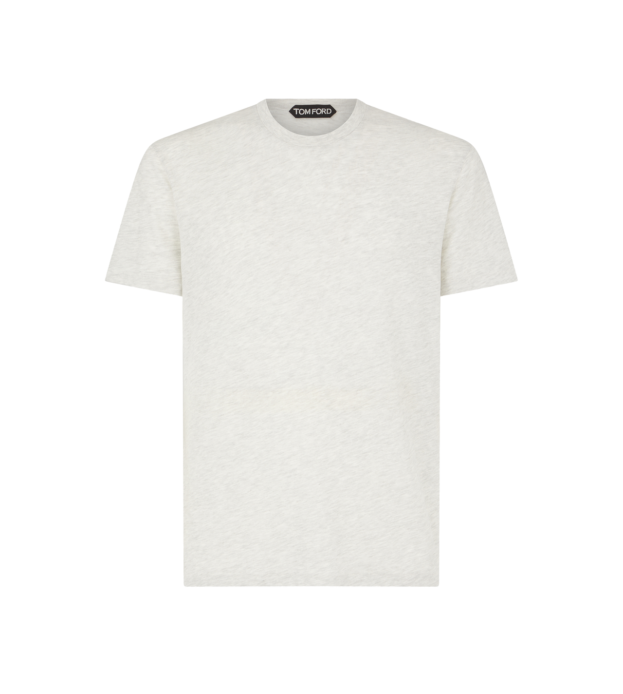 COTTON BLEND MELANGE CREW NECK T-SHIRT image number 0