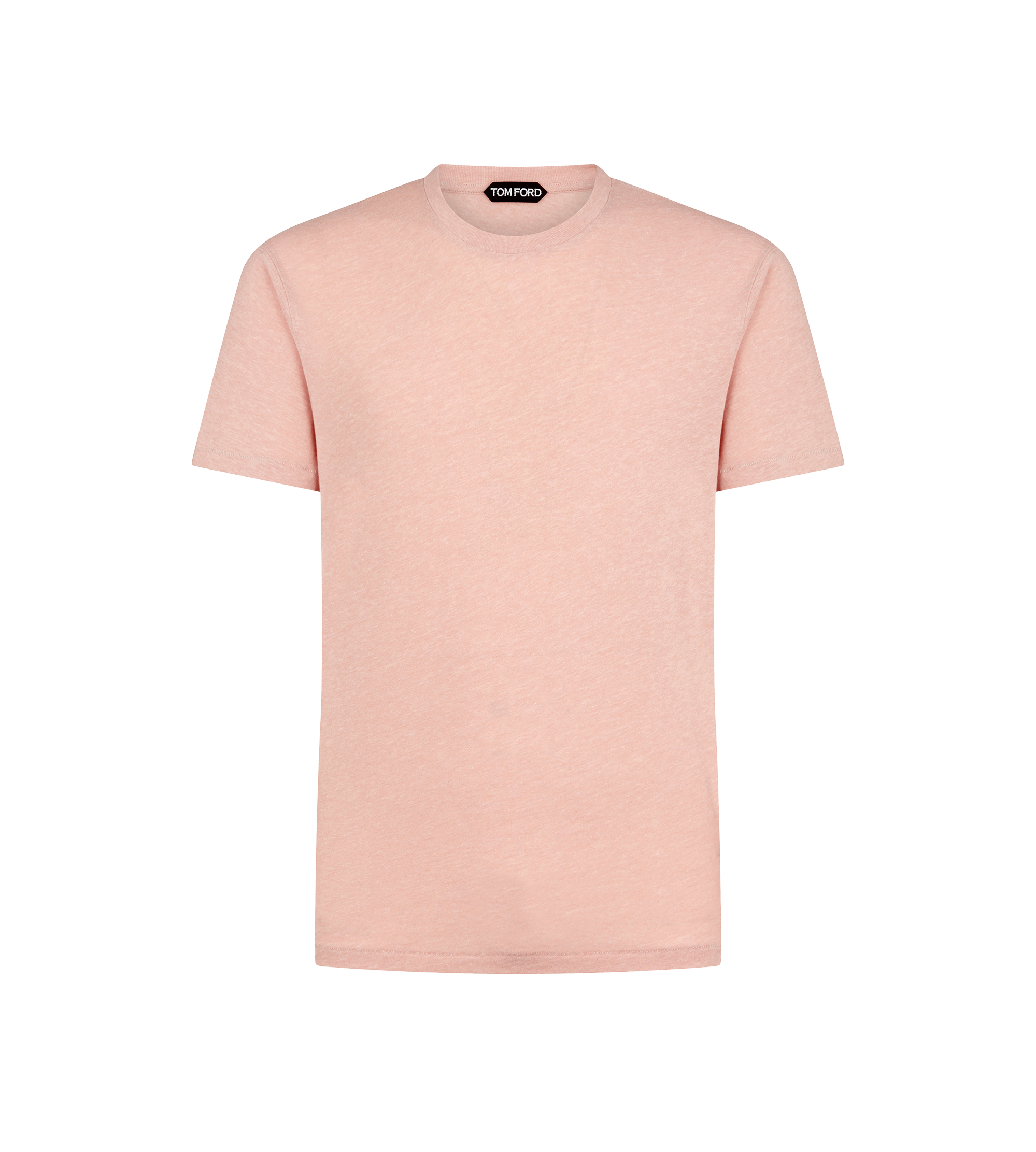 COTTON BLEND MELANGE CREW NECK T-SHIRT
