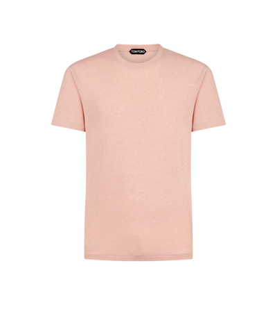 COTTON BLEND MELANGE CREW NECK T-SHIRT image number 0