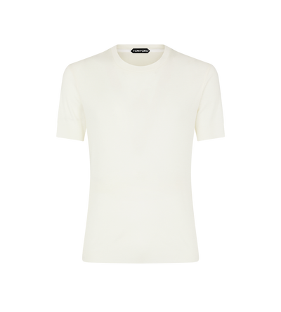PLACED RIB CREW NECK T-SHIRT image number 0