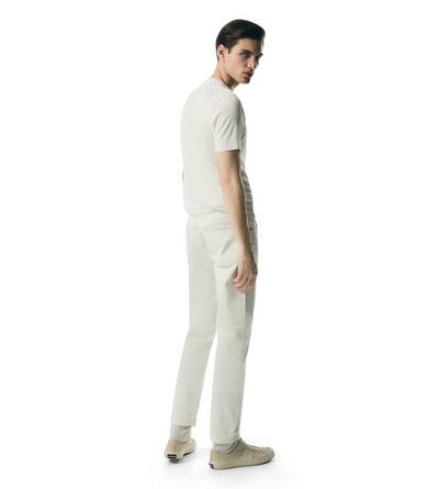 PLACED RIB CREW NECK T-SHIRT image number 2