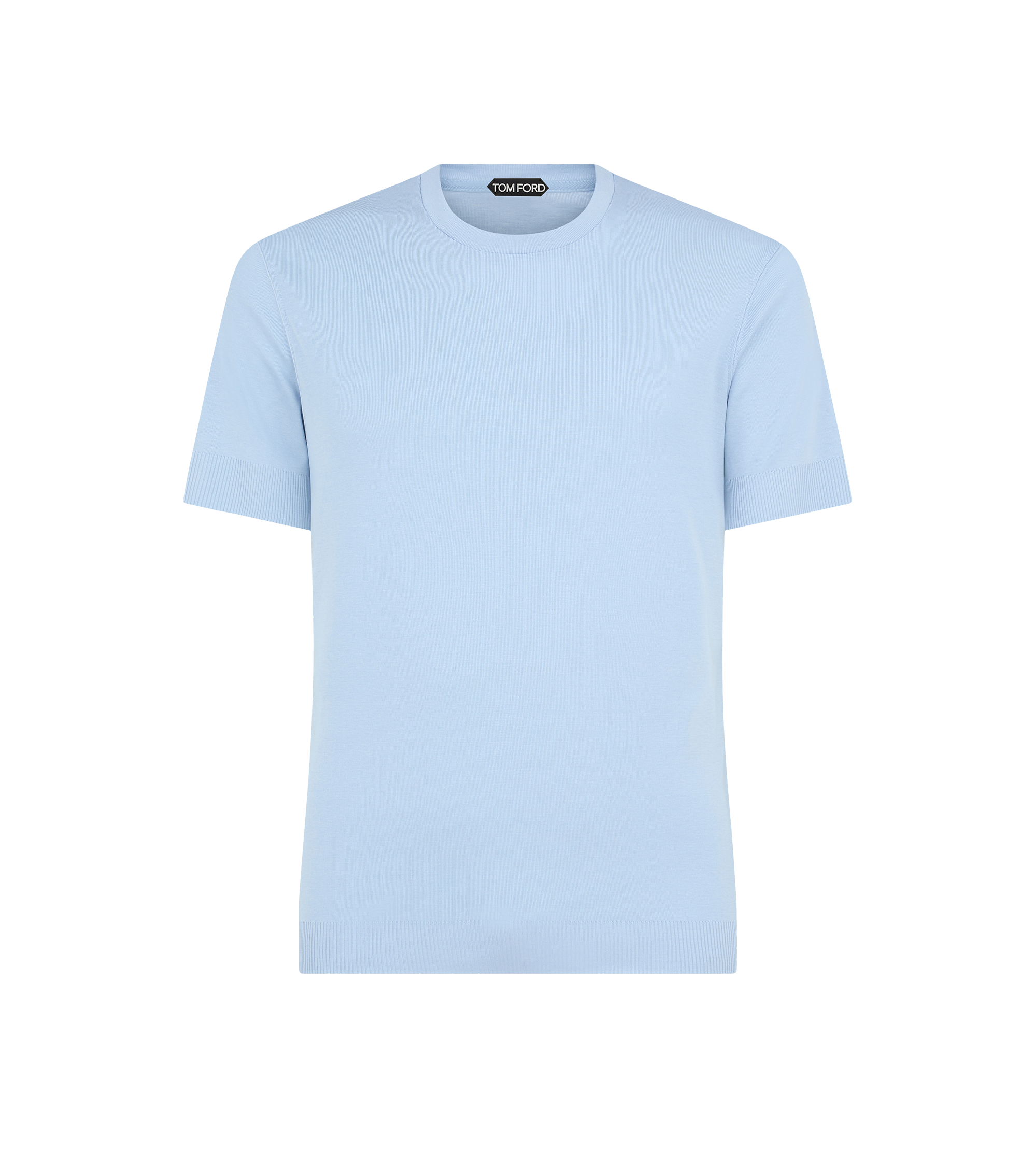 PLACED RIB CREW NECK T-SHIRT