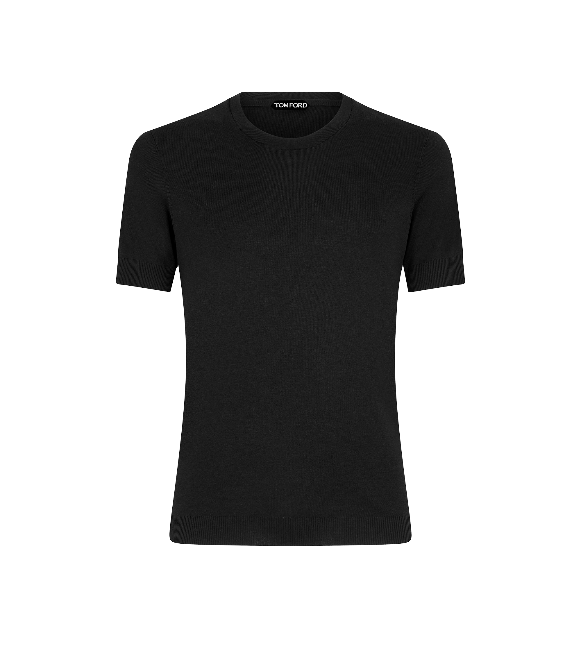 PLACED RIB CREW NECK T-SHIRT