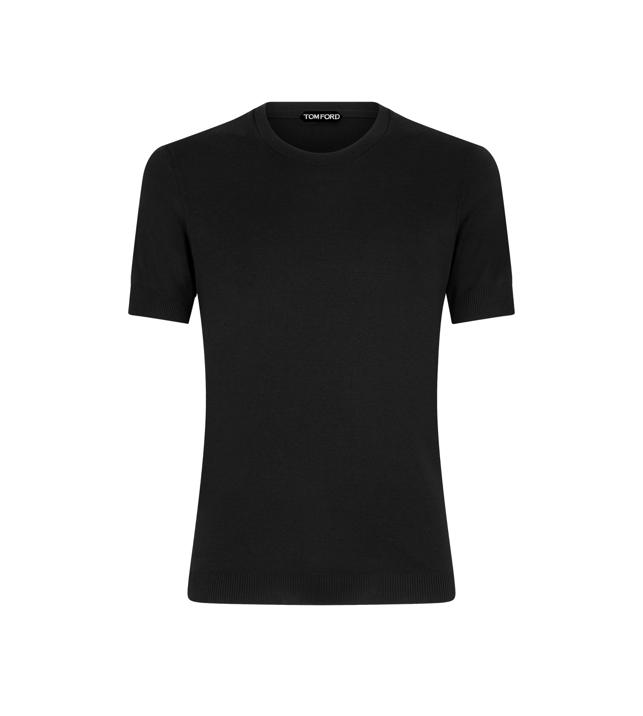 PLACED RIB CREW NECK T-SHIRT image number 0